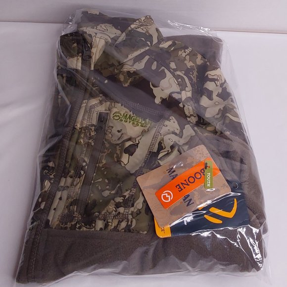 'MEG.OUTDOORS' HUNTGEAR 'VEIL FLAGSHIP BOONE' CAMOUFLAGE FULL~FLEECE JACKET - Picture 15 of 16